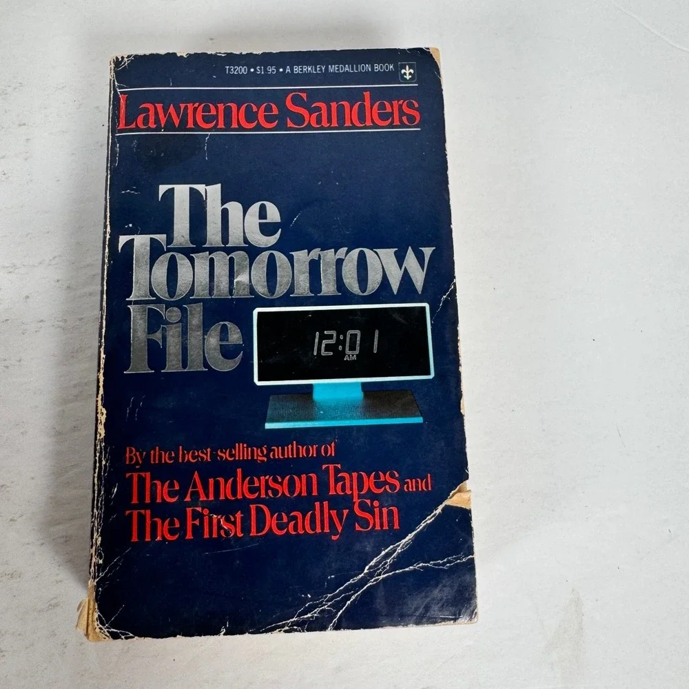 The Tomorrow File Lawrence Sanders‎ 1976 First Printing Sci-Fi Berkley Medallion